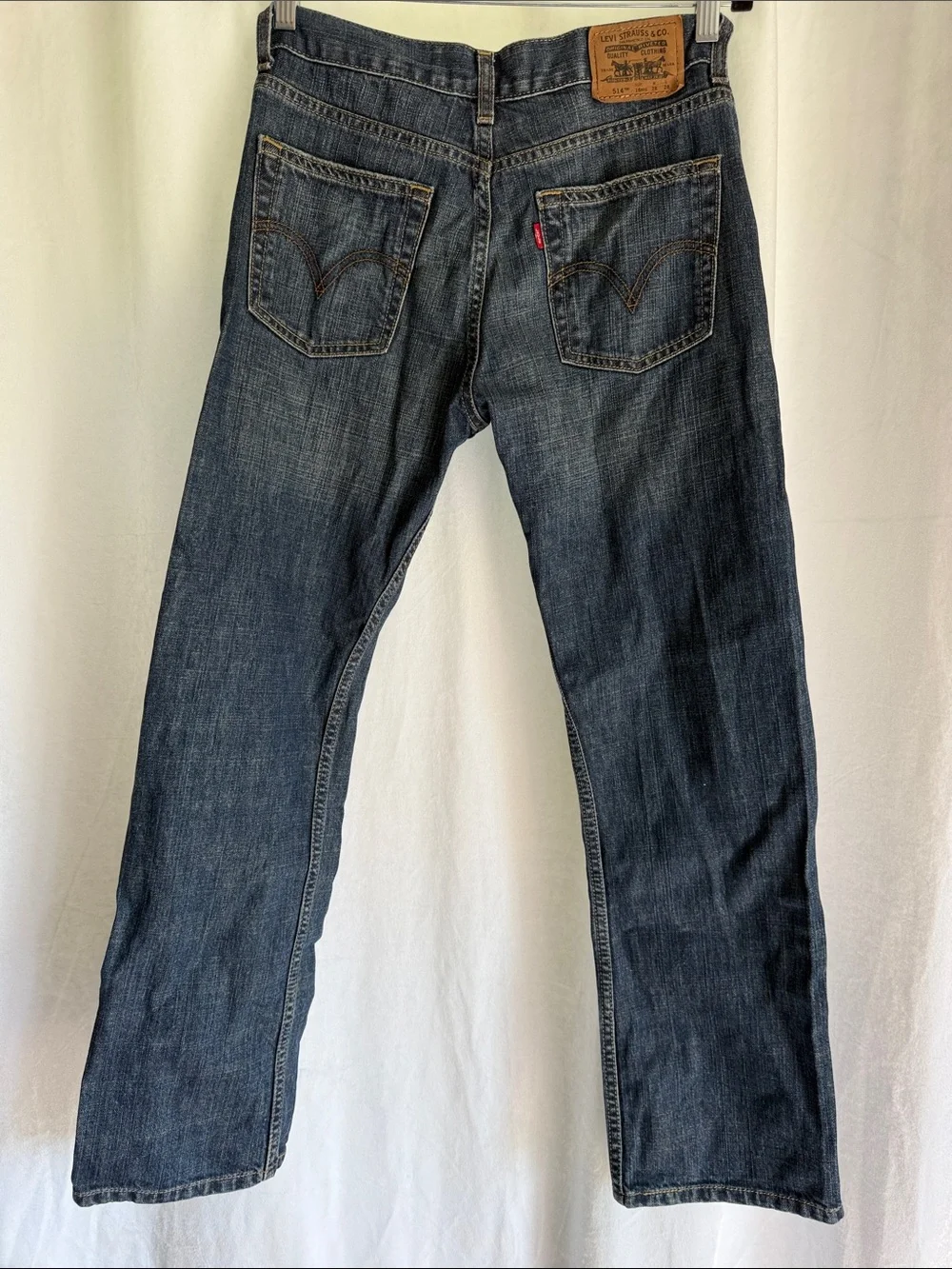 VTG Levi's 514 Young Mens Indigo Straight Jeans 16reg 28x28